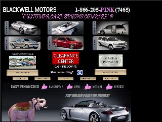 Web site www.blackwellmotors.com, North Jackson Chevrolet