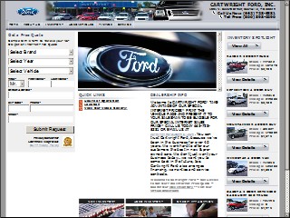Web site www.cartwrightford.com, Cartwright Ford, Inc.