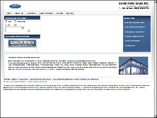 Web site www.davisfordsales.com, Davis Ford Sales, Inc.
