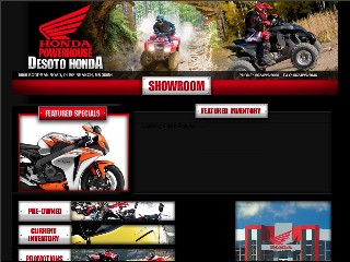 Web site www.desotohonda.net, Desoto Honda