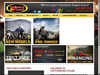 Web site www.hattiesburgcycles.com, Hattiesburg Cycles