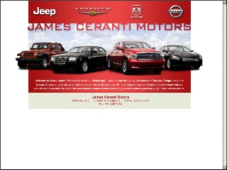 Web site www.jamesceranti.com, James Ceranti Chrysler Dodge