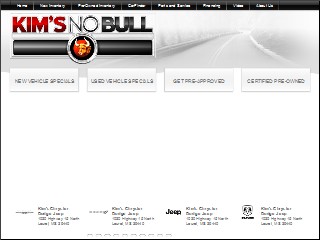 Web site www.kimsnobull.com, Kim's Chrysler Dodge Jeep