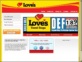 Web site www.loves.com, Love's Travel Stop
