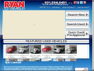 Web site www.ryanauto.com, Walt Massey Chevrolet