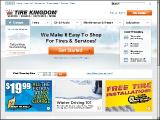 Web site www.tirekingdom.com, NTB - National Tire & Battery