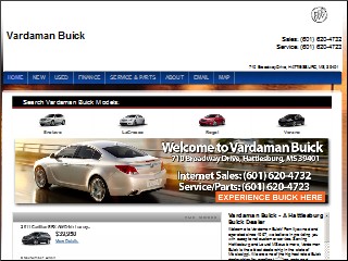 Web site www.vardamanbuick.com, Vardaman Honda