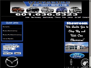 Web site www.vicksburgford.com, Kirk Brothers Ford of Vicksburg
